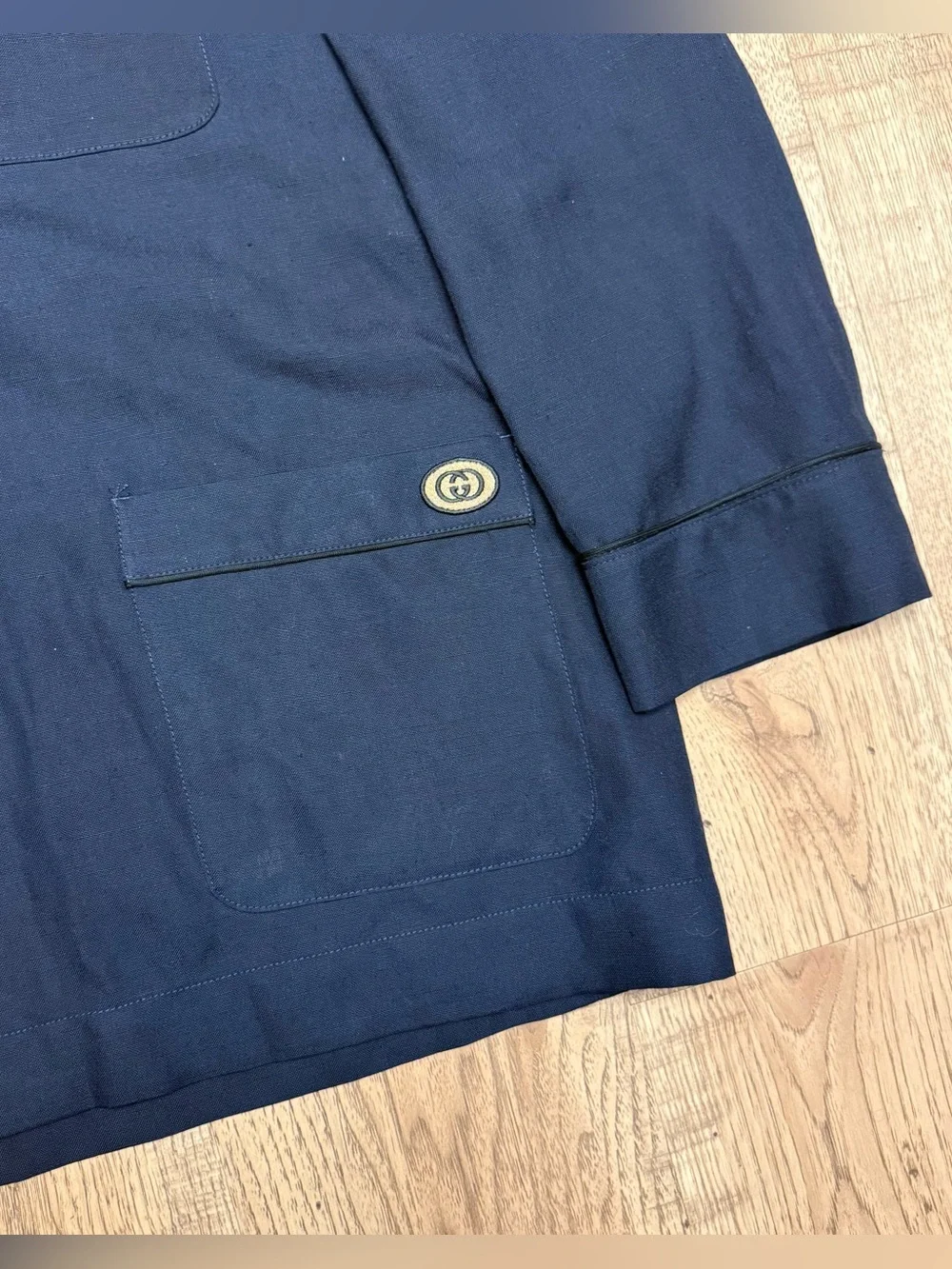 Gucci Uniform Not For Sale Jacket GG Logo Rare Navy Blue Size 56
